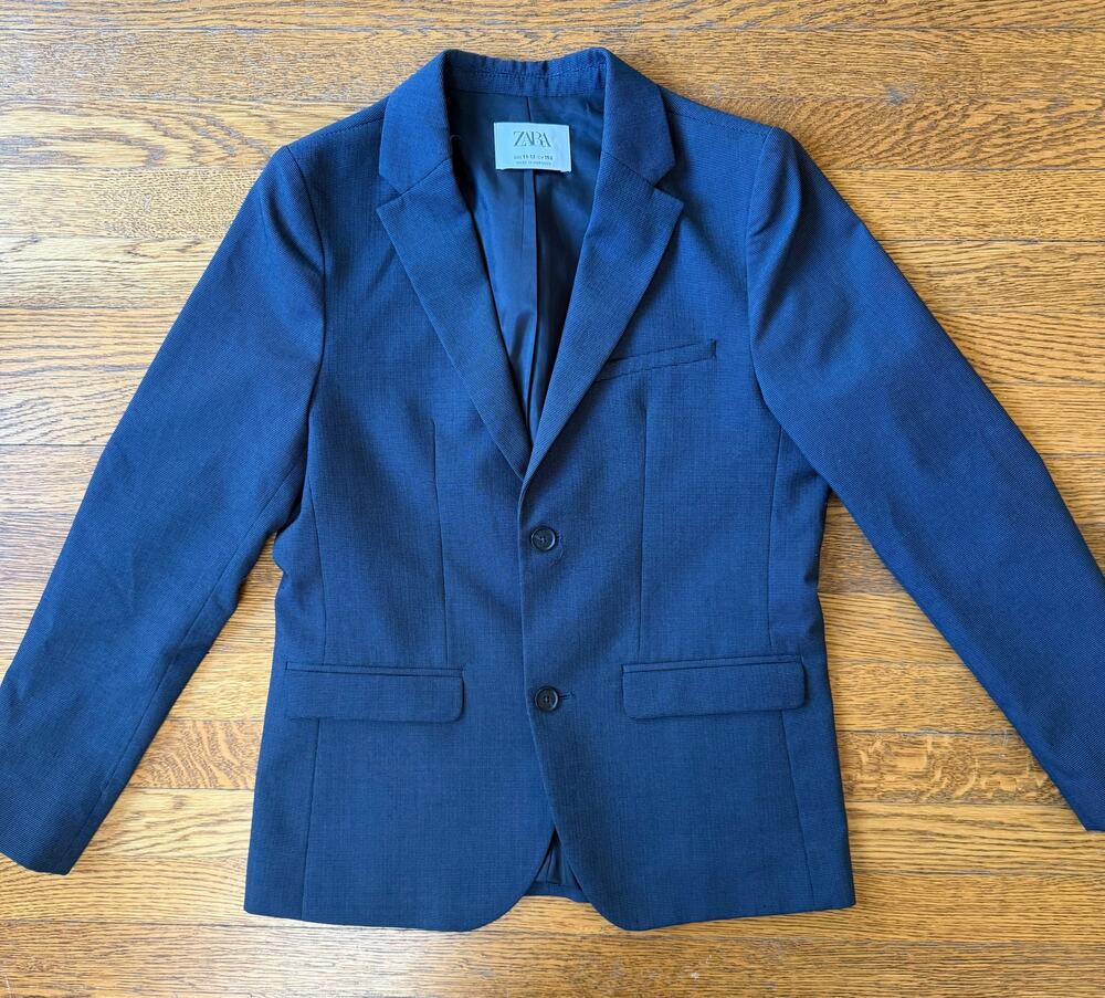 Zara Boys' Navy Blazer Dress Jacket Size 11-12